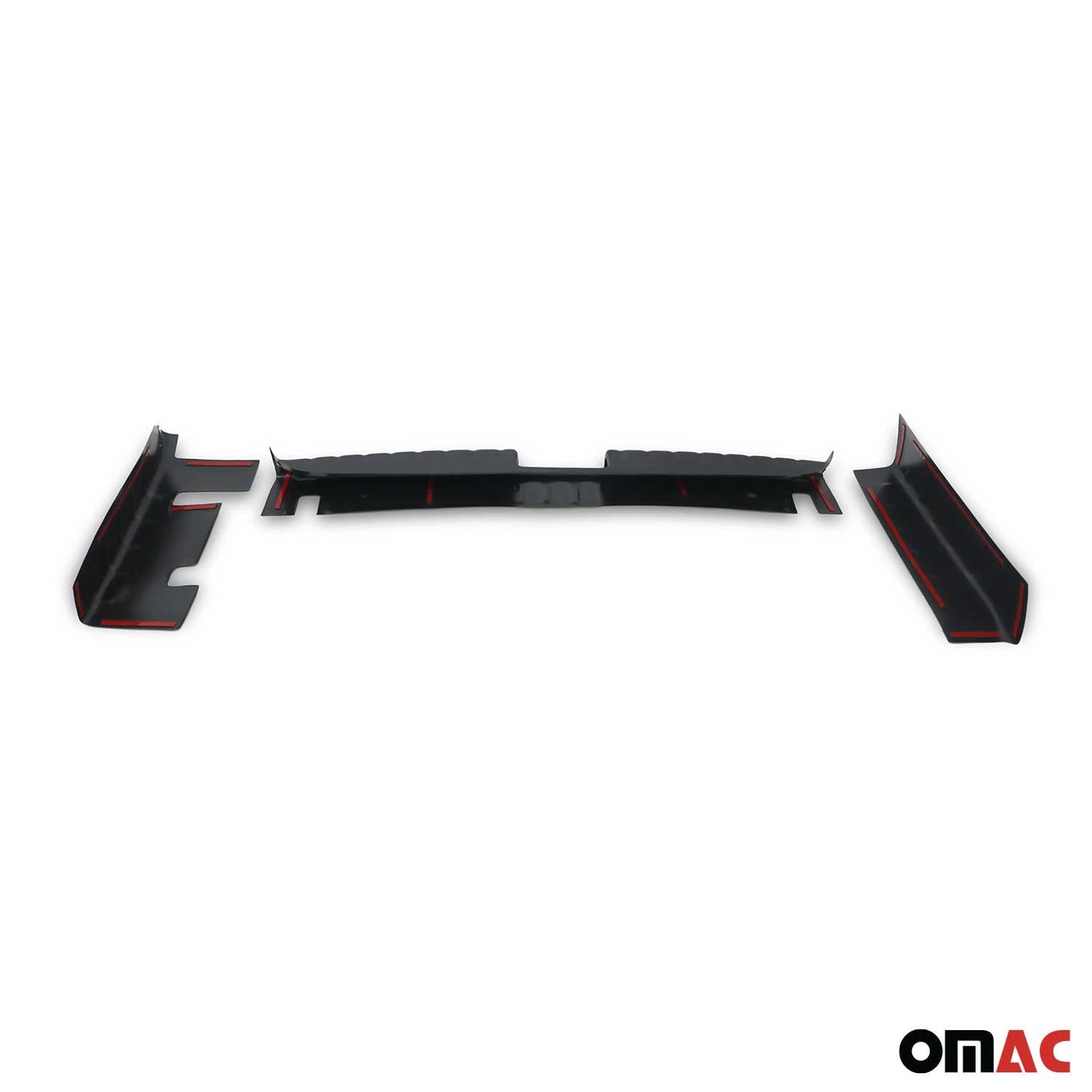 Protecție prag bară de protecție interioară pentru Dacia Duster 1 2010-2017 ABS Negru set 3 piese