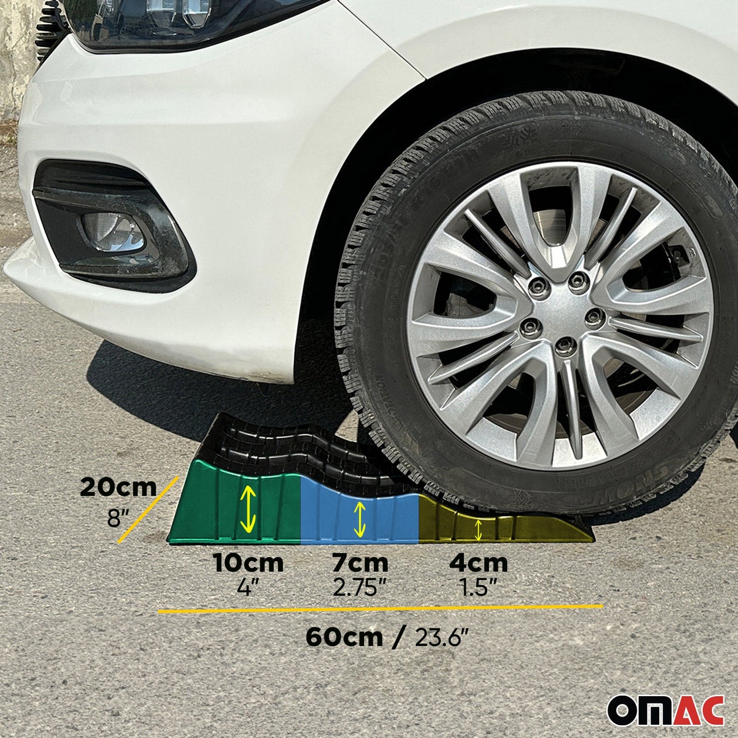 Auffahrrampen Set KFZ-Rampen bis 3.5 Tonnen Tragkraft Rutschfeste Auto Rampe