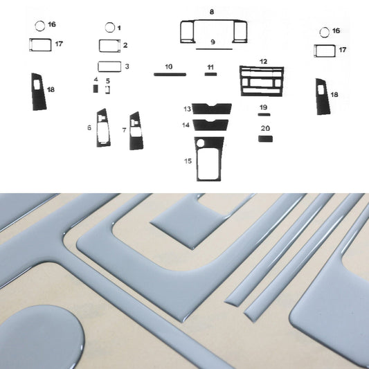 Innenraum Dekor Cockpit für Toyota Corolla 2007-2007 Aluminium Optik 20tlg