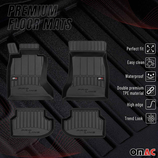 2013-2017 BMW 5er F10 F11 xDrive Fußmatten TPE Schwarz 4 tlg