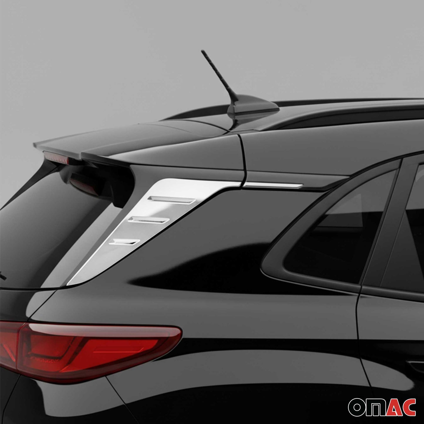 Spoiler Leiste Kofferraum Leiste für Hyundai Kona 2017-2020 Edelstahl Silber 4x