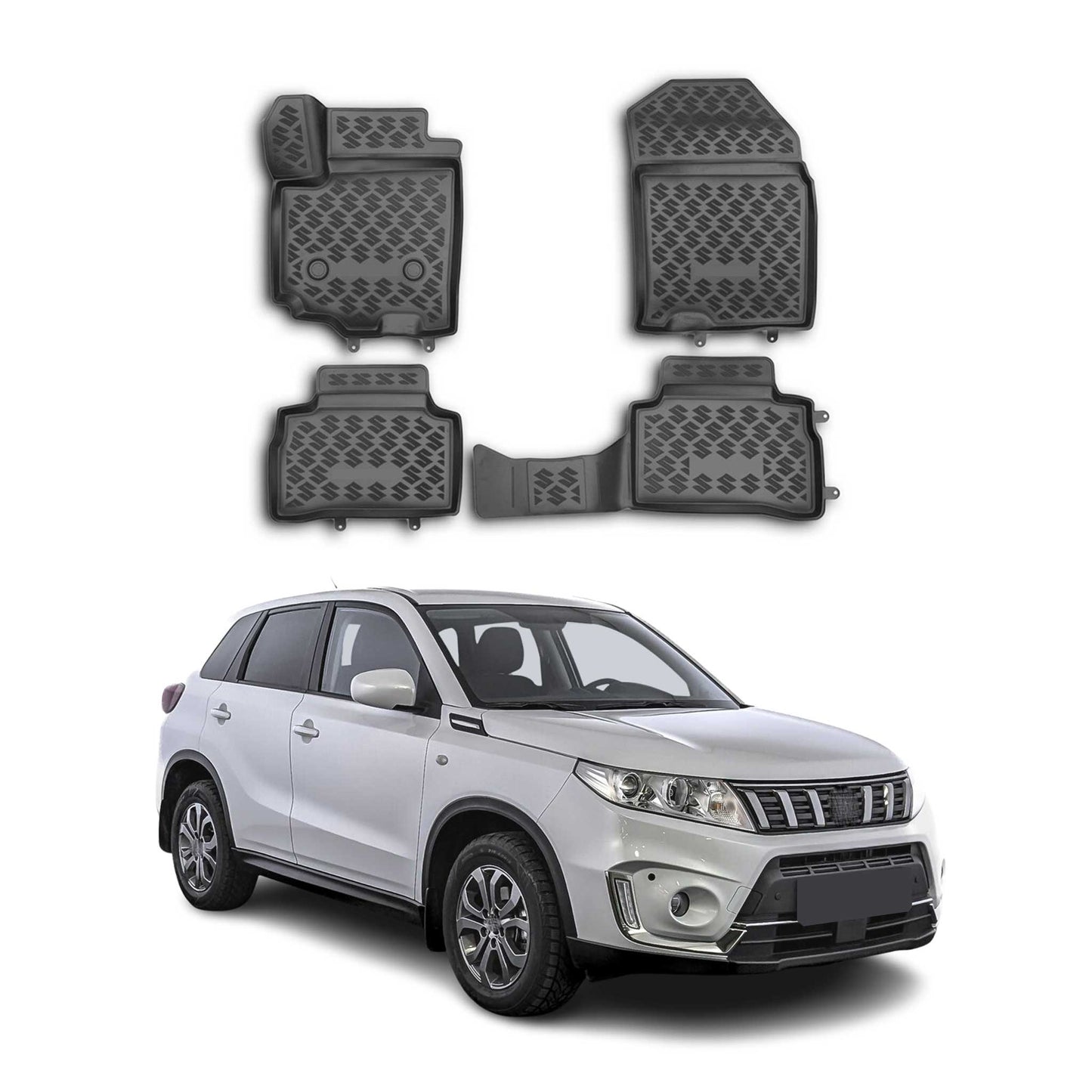2015-2024 Suzuki Vitara Fußmatten TPE Schwarz 4 tlg