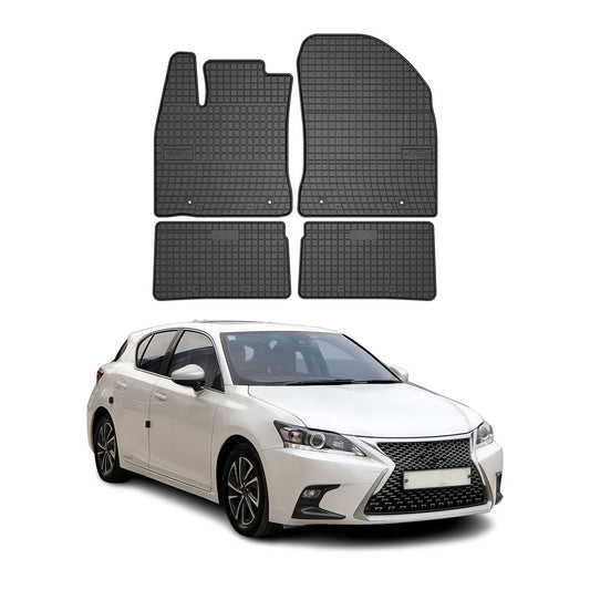 2010-2020 Lexus CT 200H Fußmatten Gummi Schwarz 4 tlg