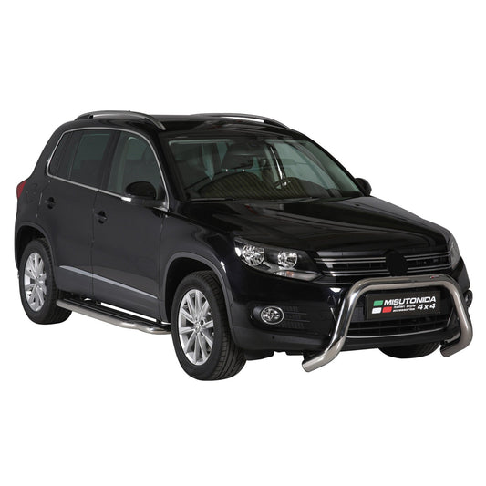 Frontbügel Frontschutzbügel für VW Tiguan 2011-2016 ø76mm Stahl Silber Schutz