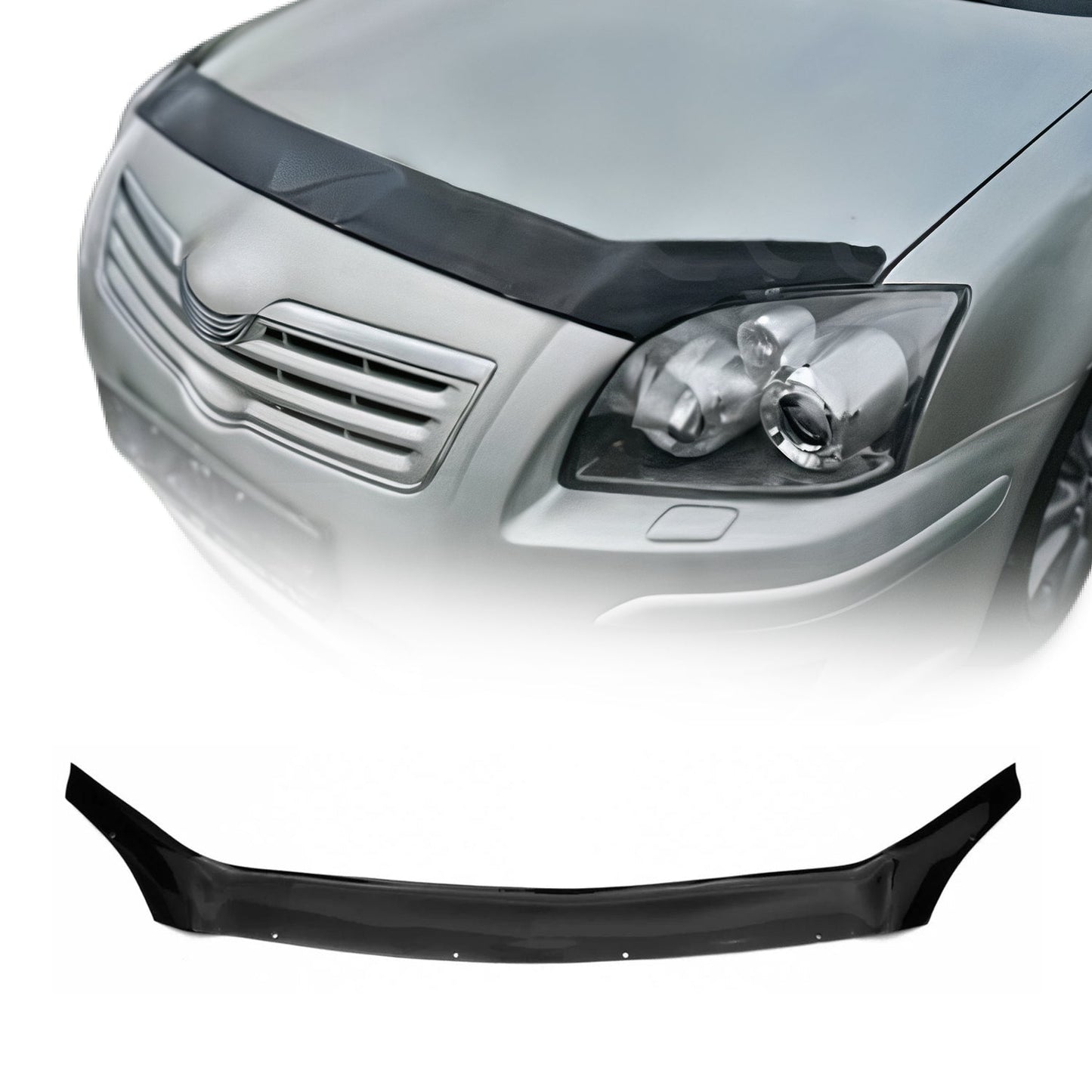 Motorhaube Deflektor Steinschlagschutz für Toyota Avensis 2003-2008 Schwarz