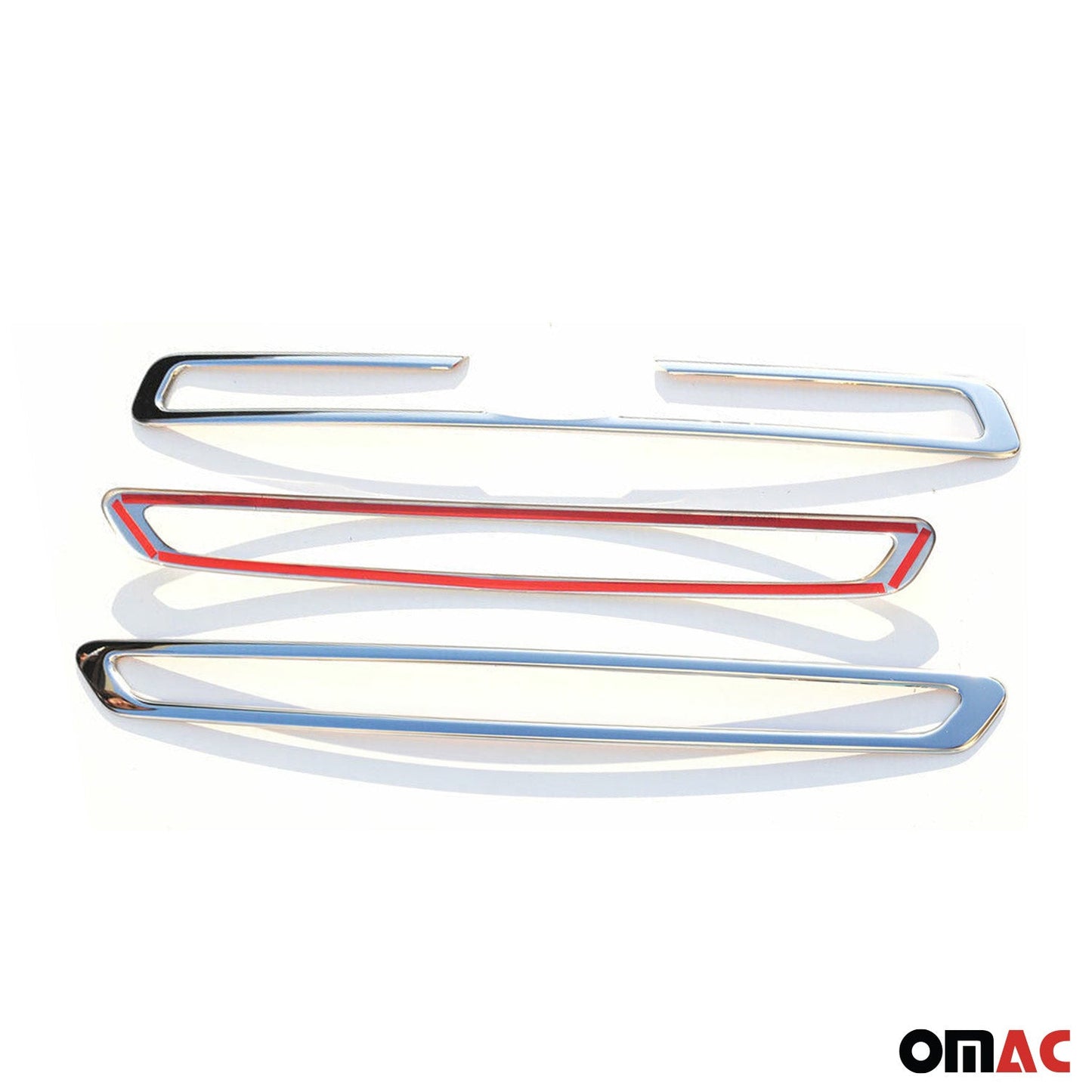 Kühlergrill Leisten Grillleisten für Ford Transit 2014-2019 Edelstahl Silber 3x