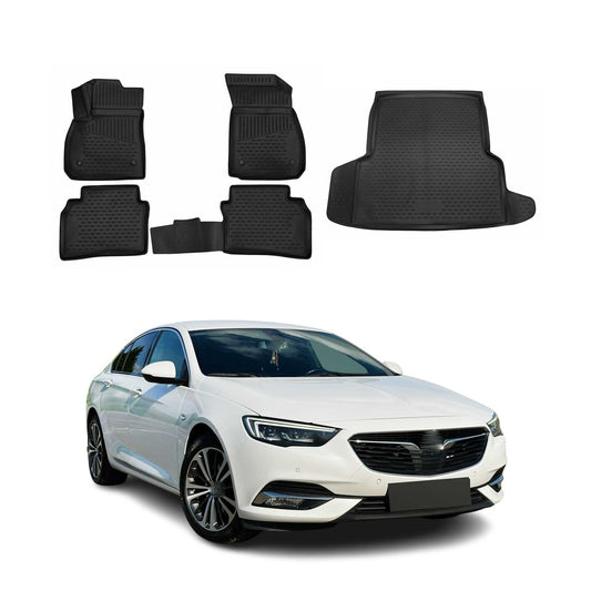 Covorașe de cauciuc + tapițerie portbagaj pentru Opel Insignia B sedan 2017-2023
