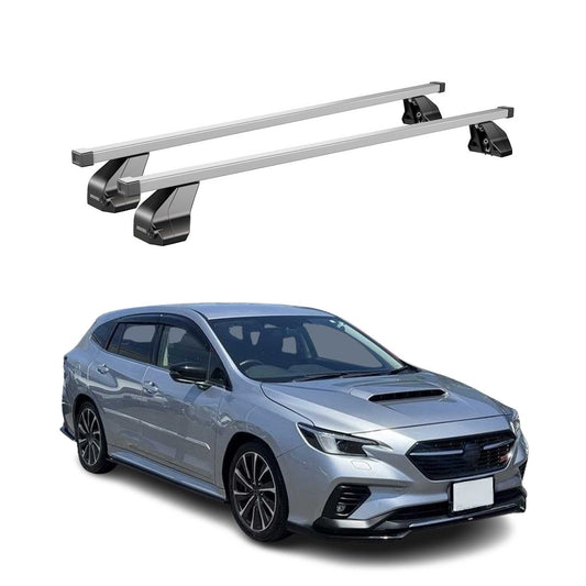 Menabo Dachträger Grundtäger für Subaru Levorg 2015-2025 75kg Stahl Silber 2 tlg