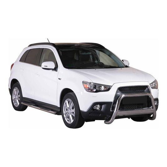 Bară de protecție/buton față pentru Mitsubishi ASX 2010-2012, ø63mm, oțel, argintiu