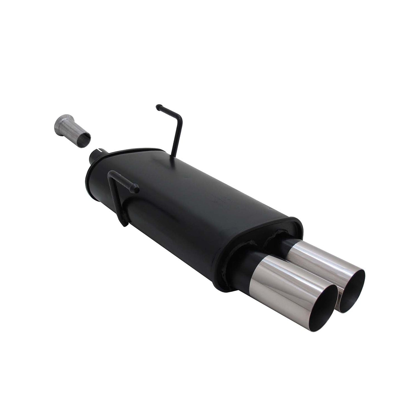 Novus Sportauspuff für Peugeot 206 2x76mm RL-Design Endschalldämpfer mit ABE