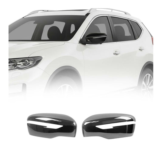 Spiegelkappen Spiegelabdeckung für Nissan Qashqai J11 2014-2021 Chrom ABS Dunkel