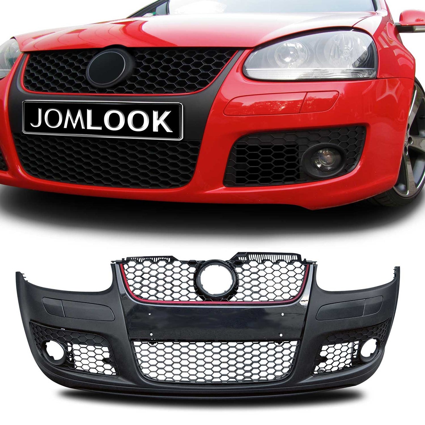 Grilă bară față JOM pentru VW Golf MK5 2003-2008, neagră