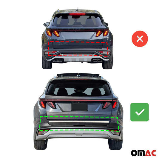 Bandă decorativă portbagaj pentru Hyundai Tucson 2020-2025, oțel inoxidabil cromat