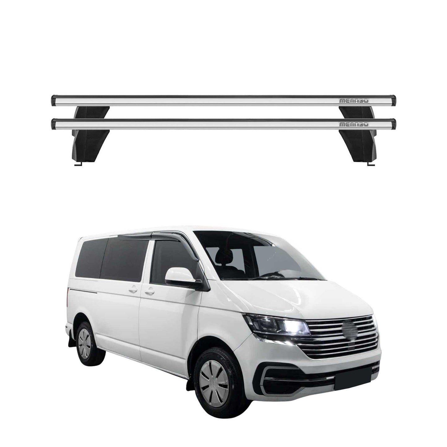 Menabo Dachträger für VW T6 T6.1 Transporter Multivan Caravelle 2015-2024 Grau