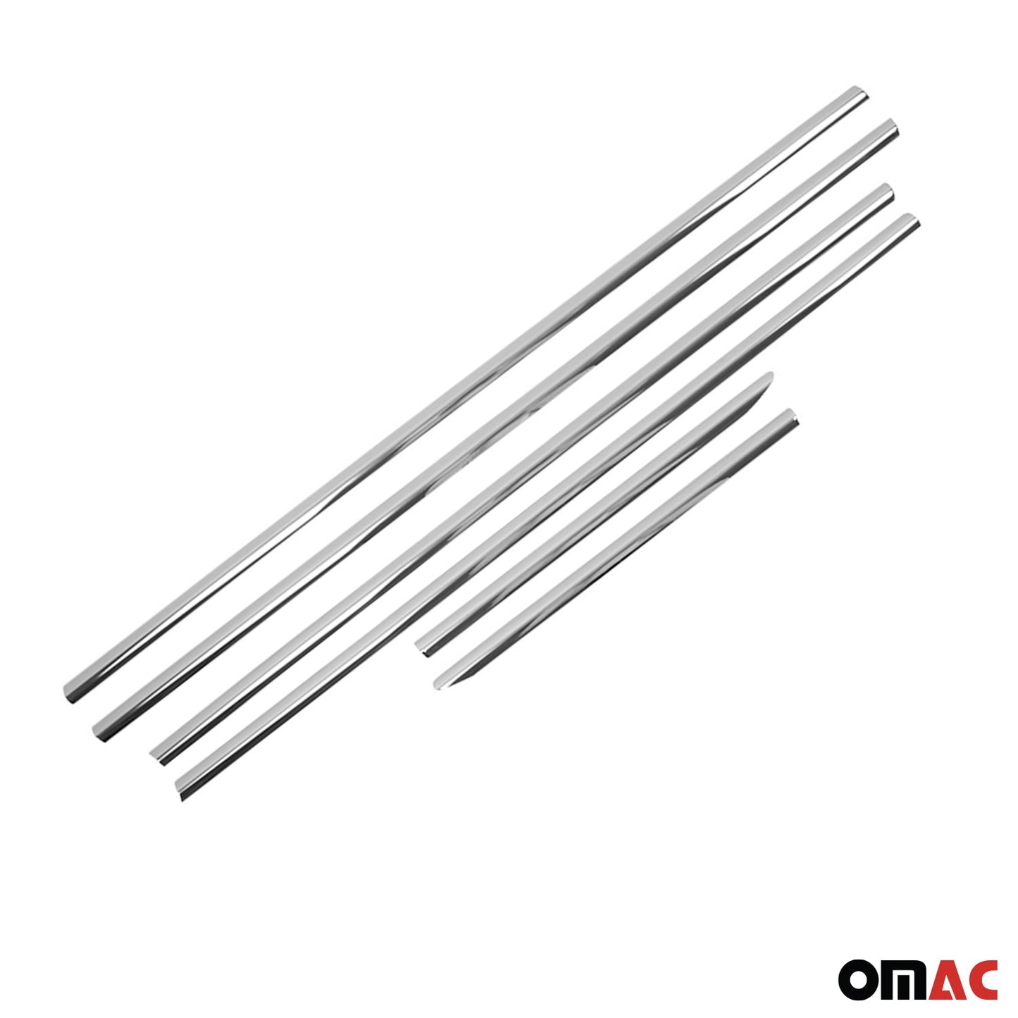 Benzi decorative pentru geamuri pentru VW Golf mk7 Variant 2013-2020, oțel inoxidabil cromat, 6 buc.