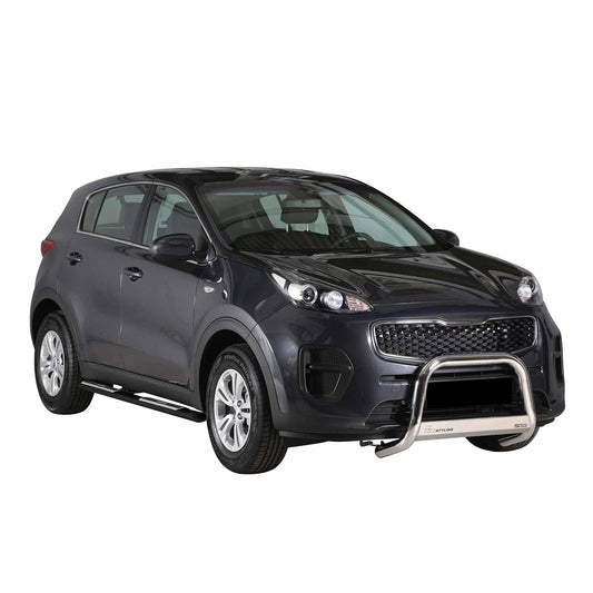 Edelstahl Seitenschweller Schwellerrohre für Kia Sportage 2016-2018 Schwarz