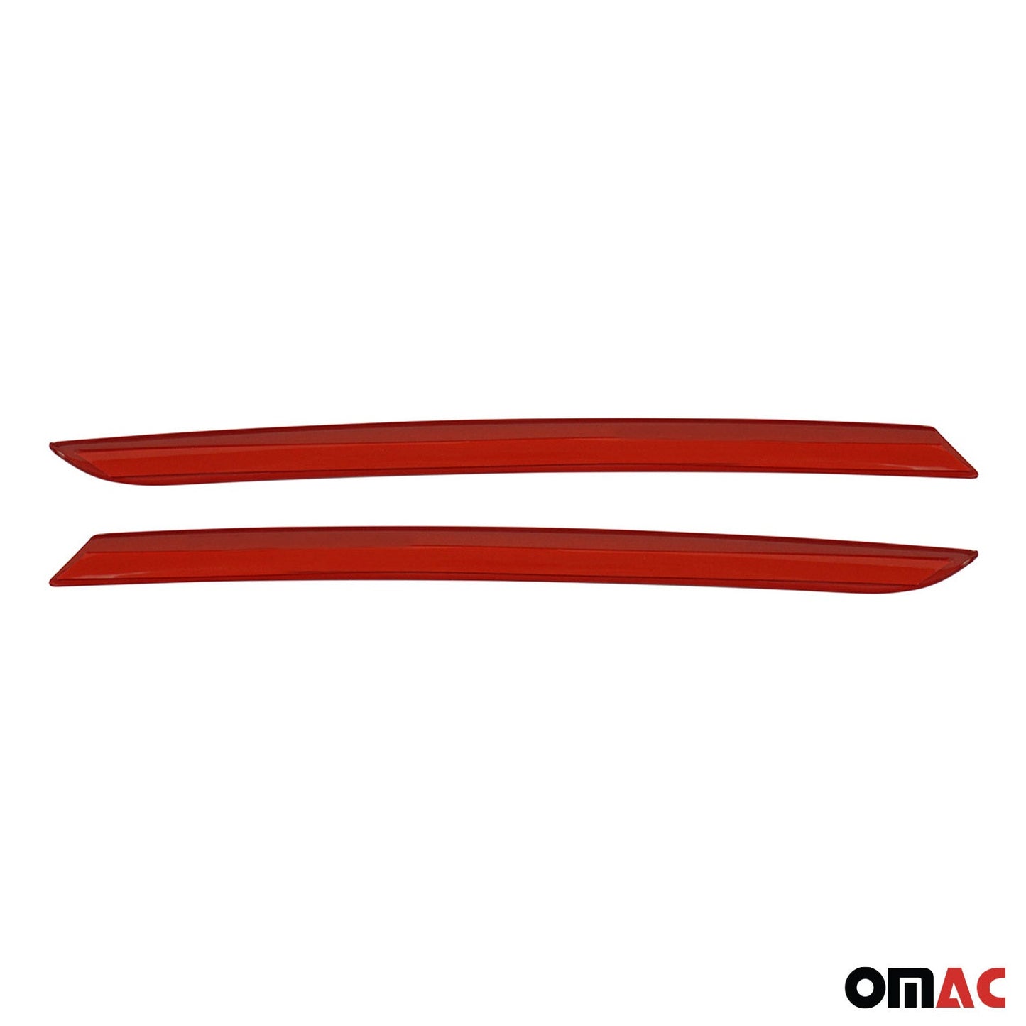 Kühlergrill Leisten Grillleisten für Renault Clio 2012-2019 Edelstahl Rot 2tlg