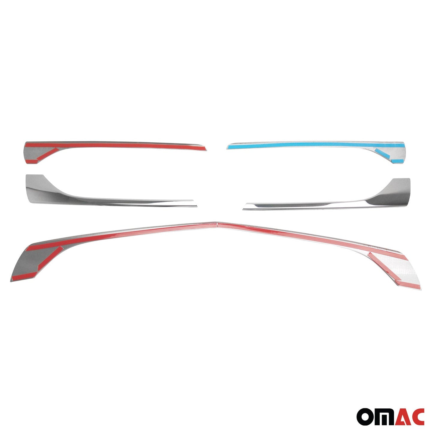 Benzi decorative grilă radiator pentru Mercedes Clasa W447 2014-2019 Crom 5x