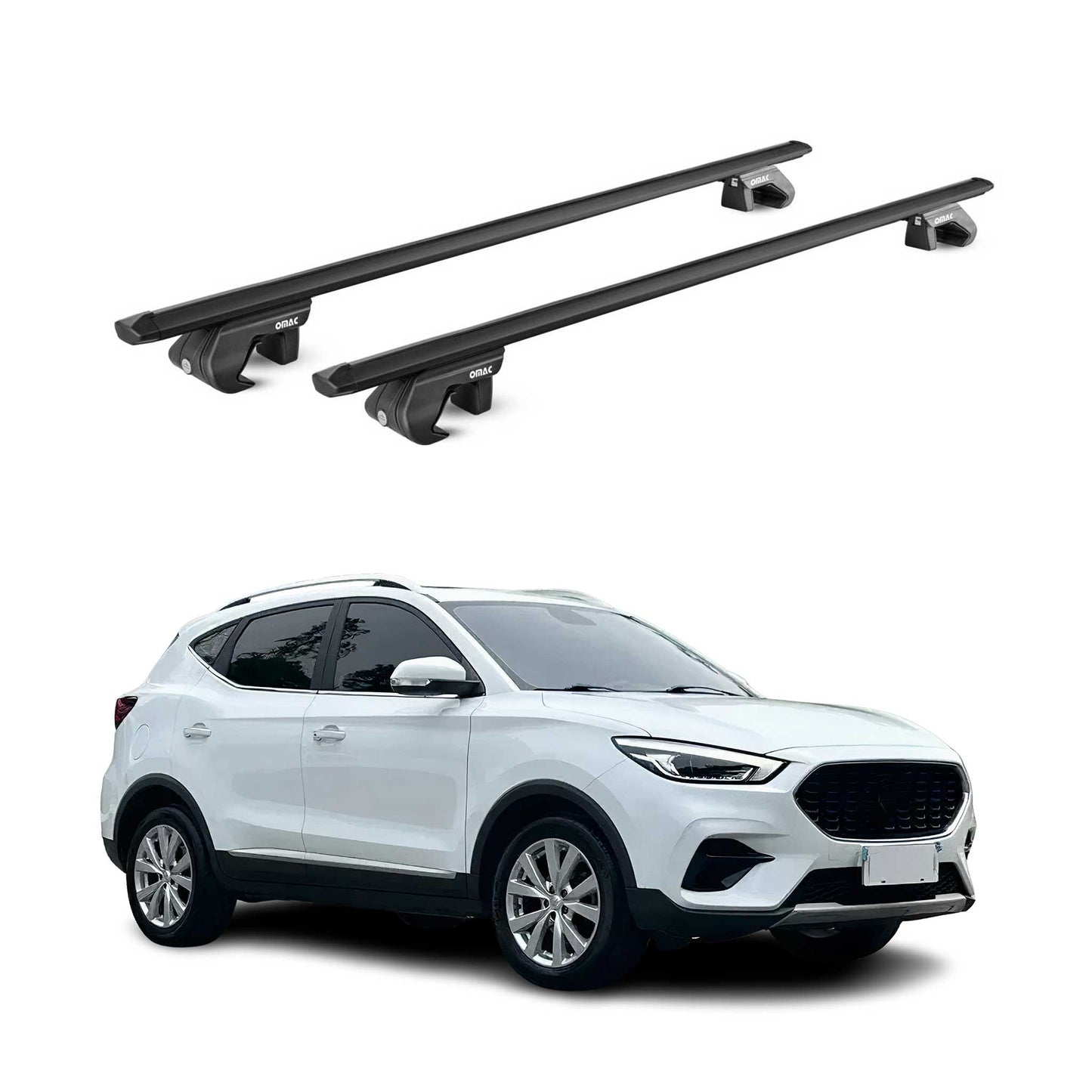 Portbagaj de plafon pentru MG ZS 2017-2024 90kg aluminiu negru 2 buc ABE