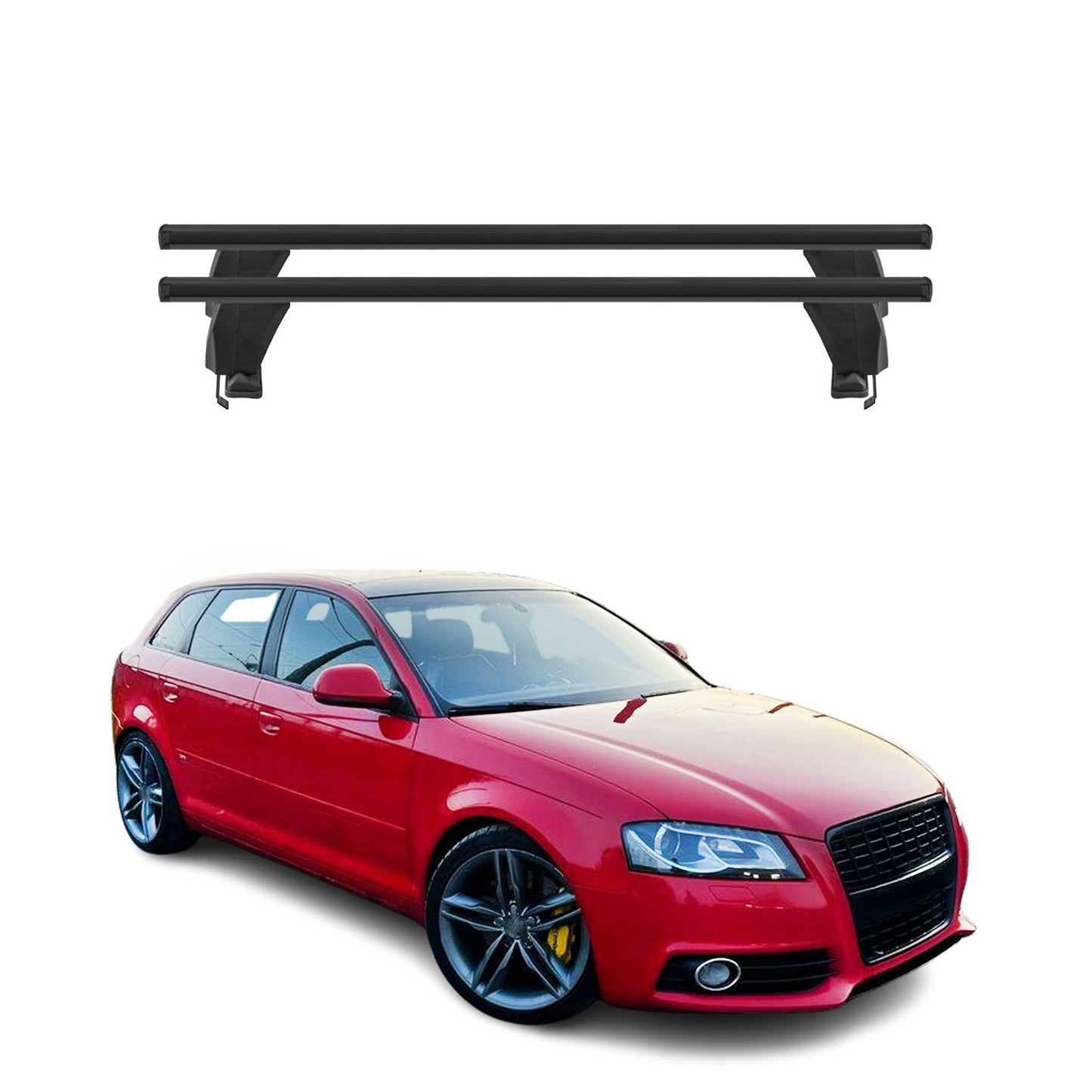 Menabo Dachträger Grundtäger für Audi A3 8PA Sportback 2005-2013 50kg Schwarz 2x