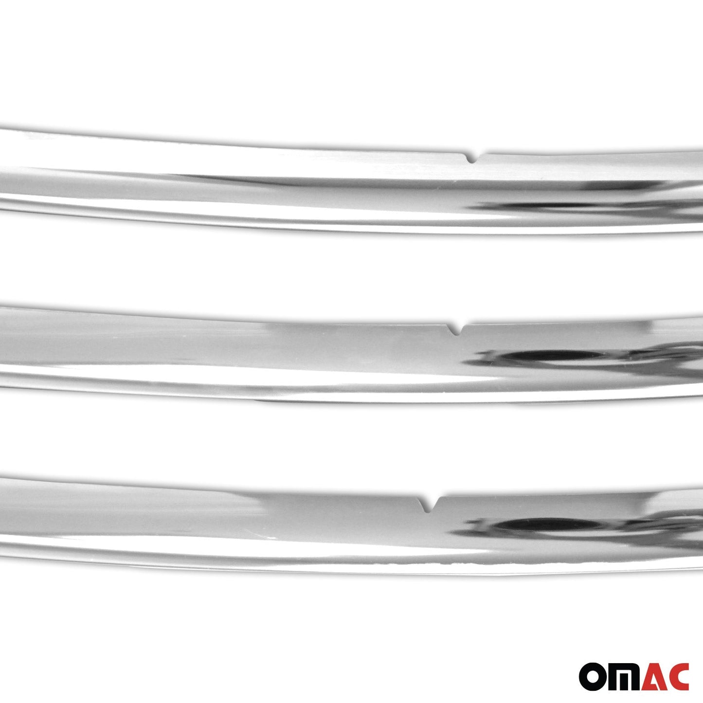 Benzi decorative grilă auto pentru Hyundai i30 2012-2017, oțel inoxidabil, argintiu, set 3 piese