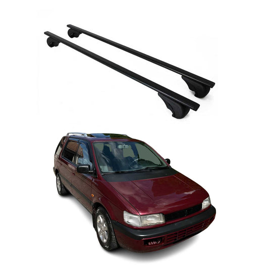 Portbagaj de plafon pentru Mitsubishi Space Wagon 1997-2004 75kg, negru metalic