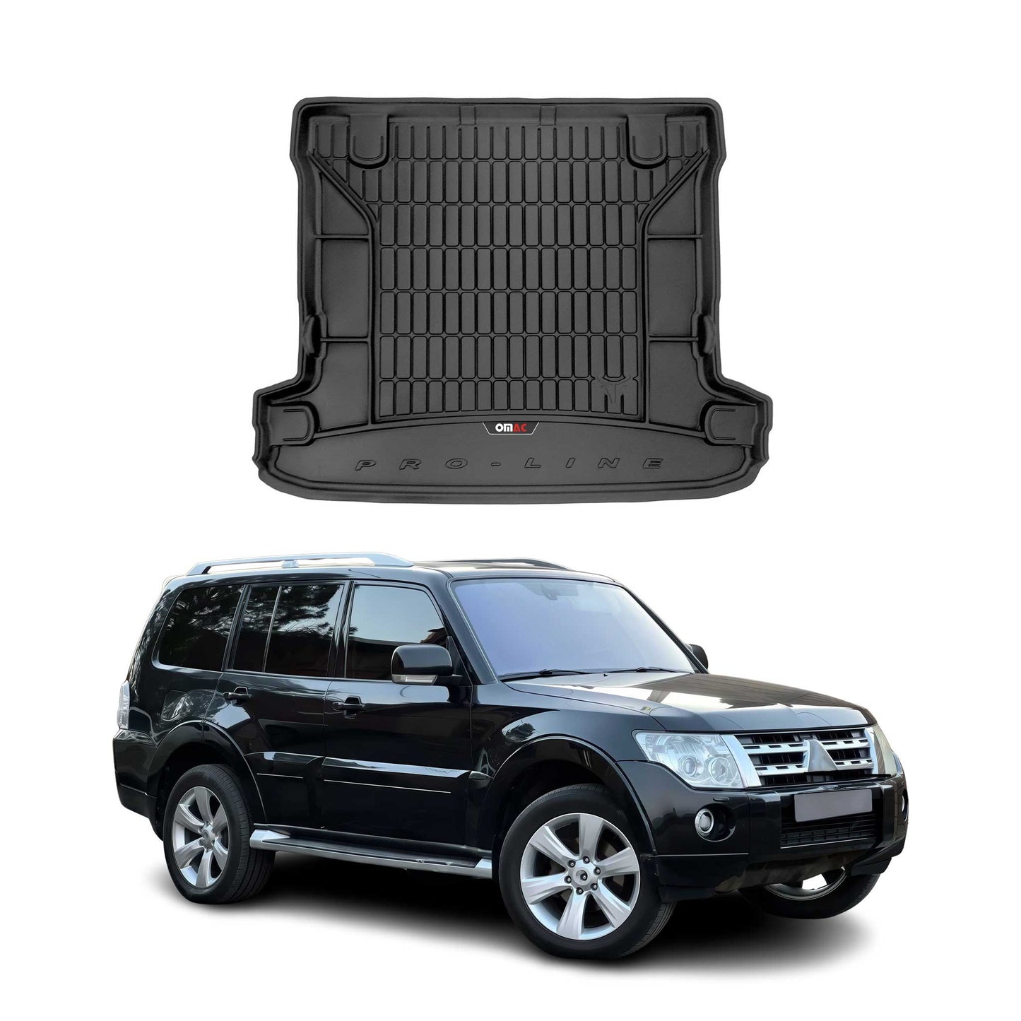 OMAC Gummi Kofferraumwanne für Mitsubishi Pajero 2006-2025 TPE Laderaumwanne