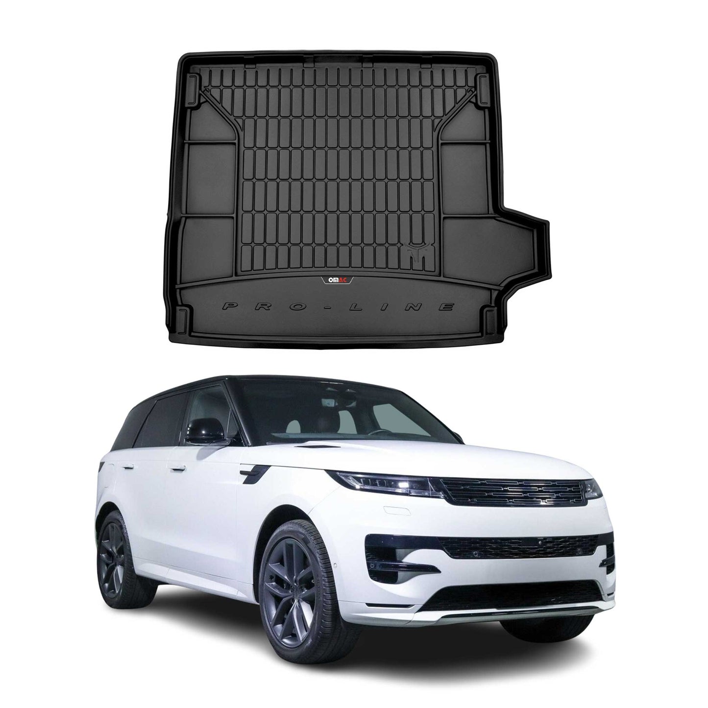 Căptușeală de cauciuc pentru portbagaj OMAC pentru Range Rover Sport 2013-2025 TPE Negru