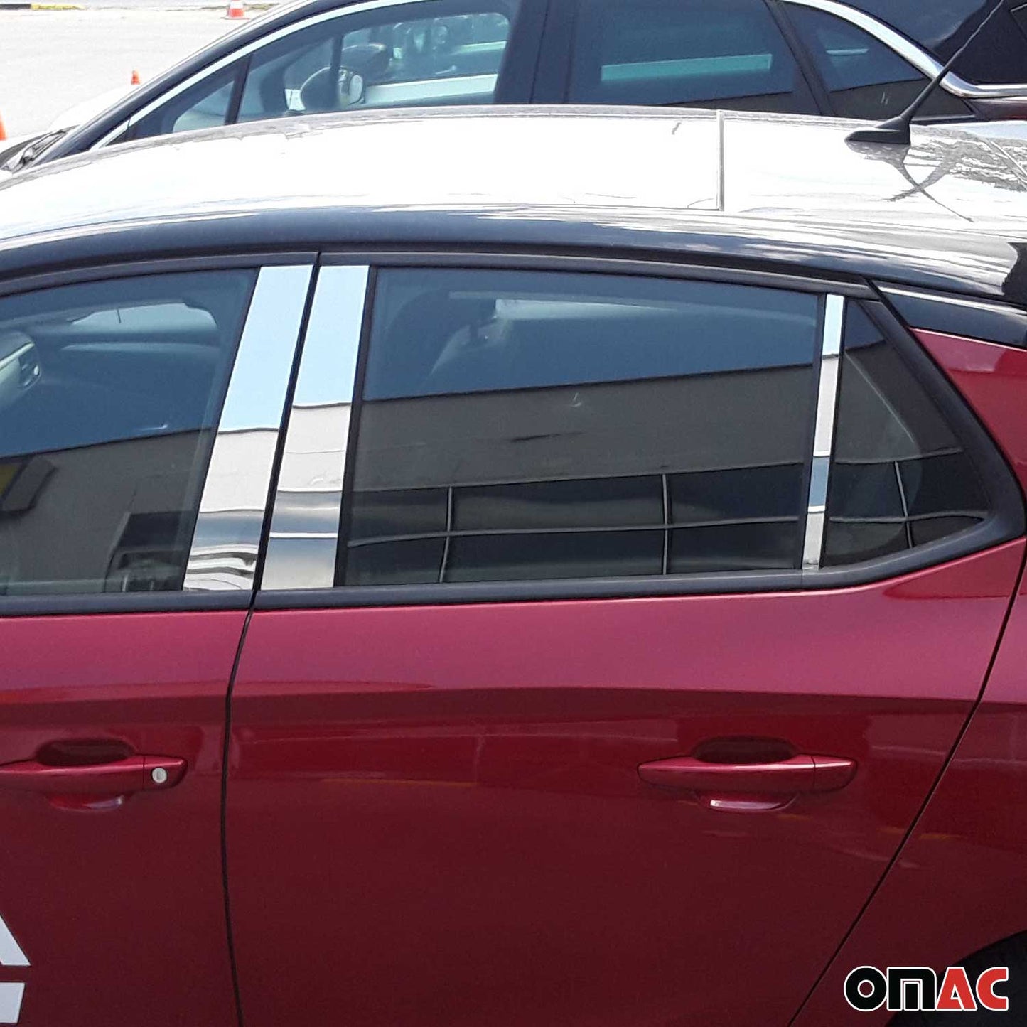 B-Säule Türsäulen Verkleidung für Opel Corsa F 2019-2025 Edelstahl Silber 6tlg