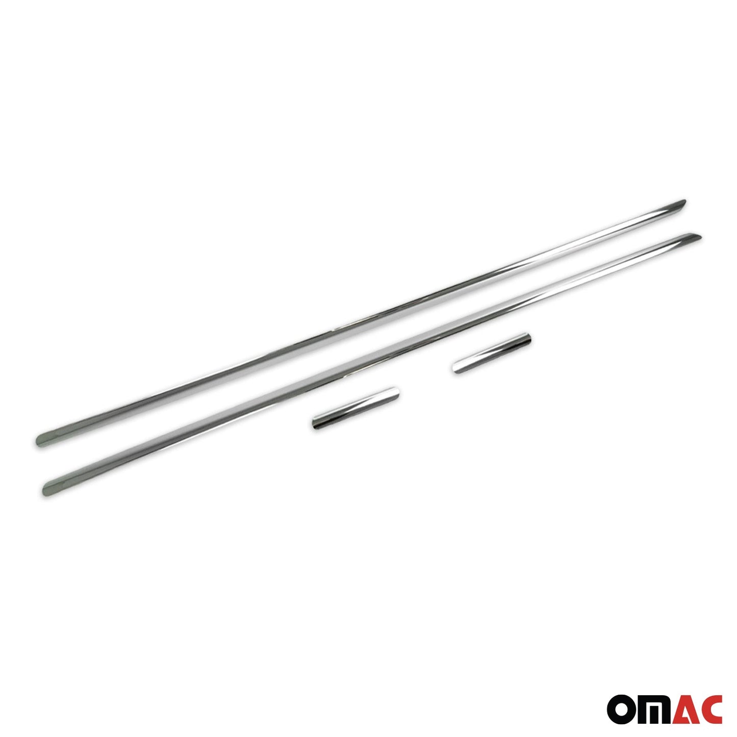 Bandouri laterale, bandaje uși, benzi decorative, oțel inoxidabil cromat, set de 4 piese pentru decapotabilă/coupe, modele cu 2 uși