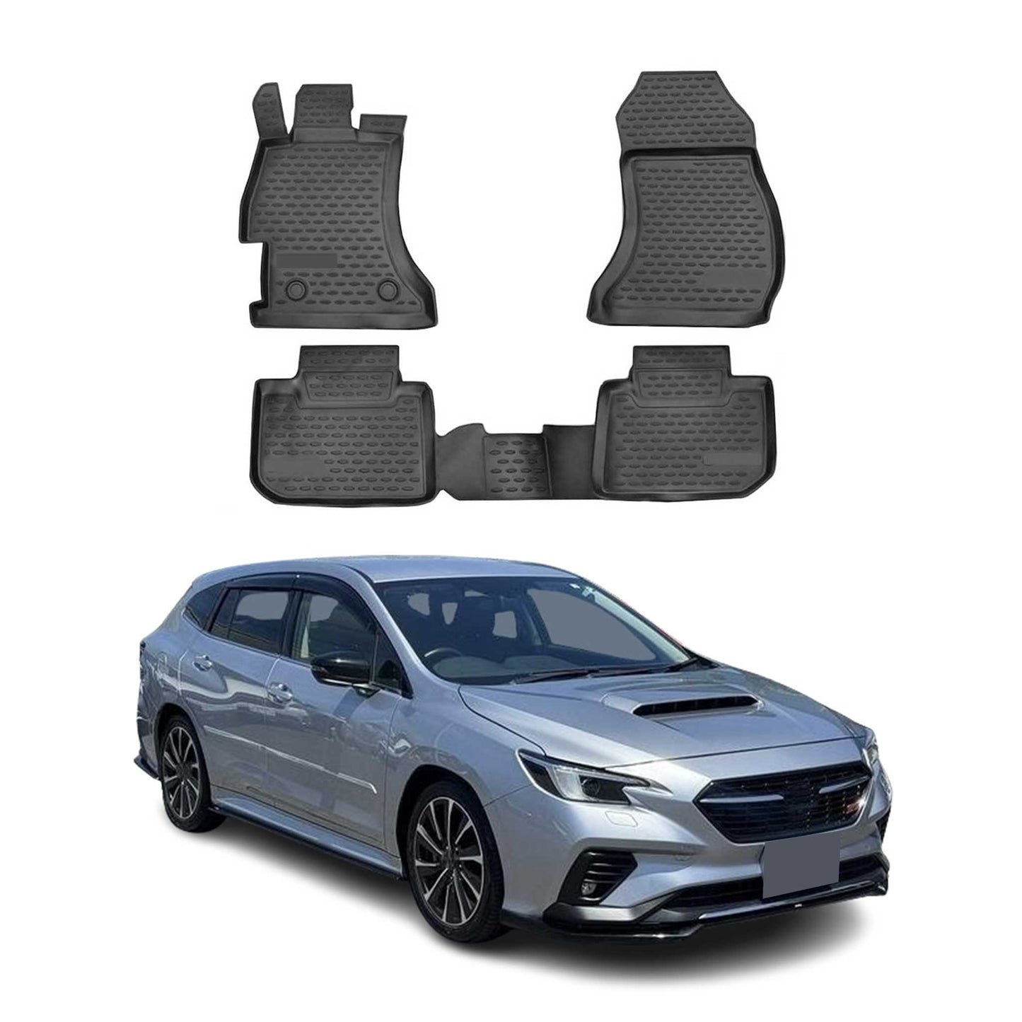 2014-2025 Subaru Levorg Fußmatten TPE Schwarz 4 tlg