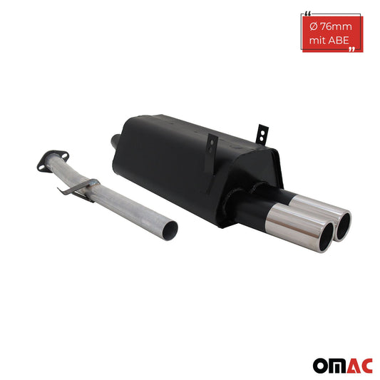 Novus Sportauspuff für BMW 3er E36 1991-1998 76mm Endschalldämpfer mit ABE 2tlg