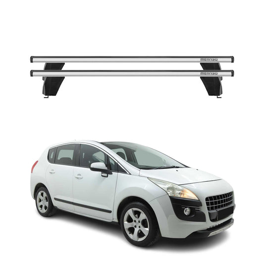 Menabo Dachträger Grundtäger für Peugeot 3008 2009-2016 75kg Alu Silber 2 tlg