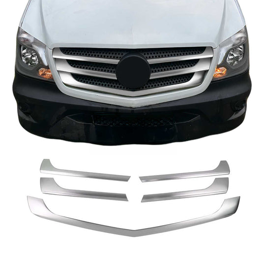 Grilă radiator Mercedes Sprinter W906 2013-2018, crom periat, 5 benzi