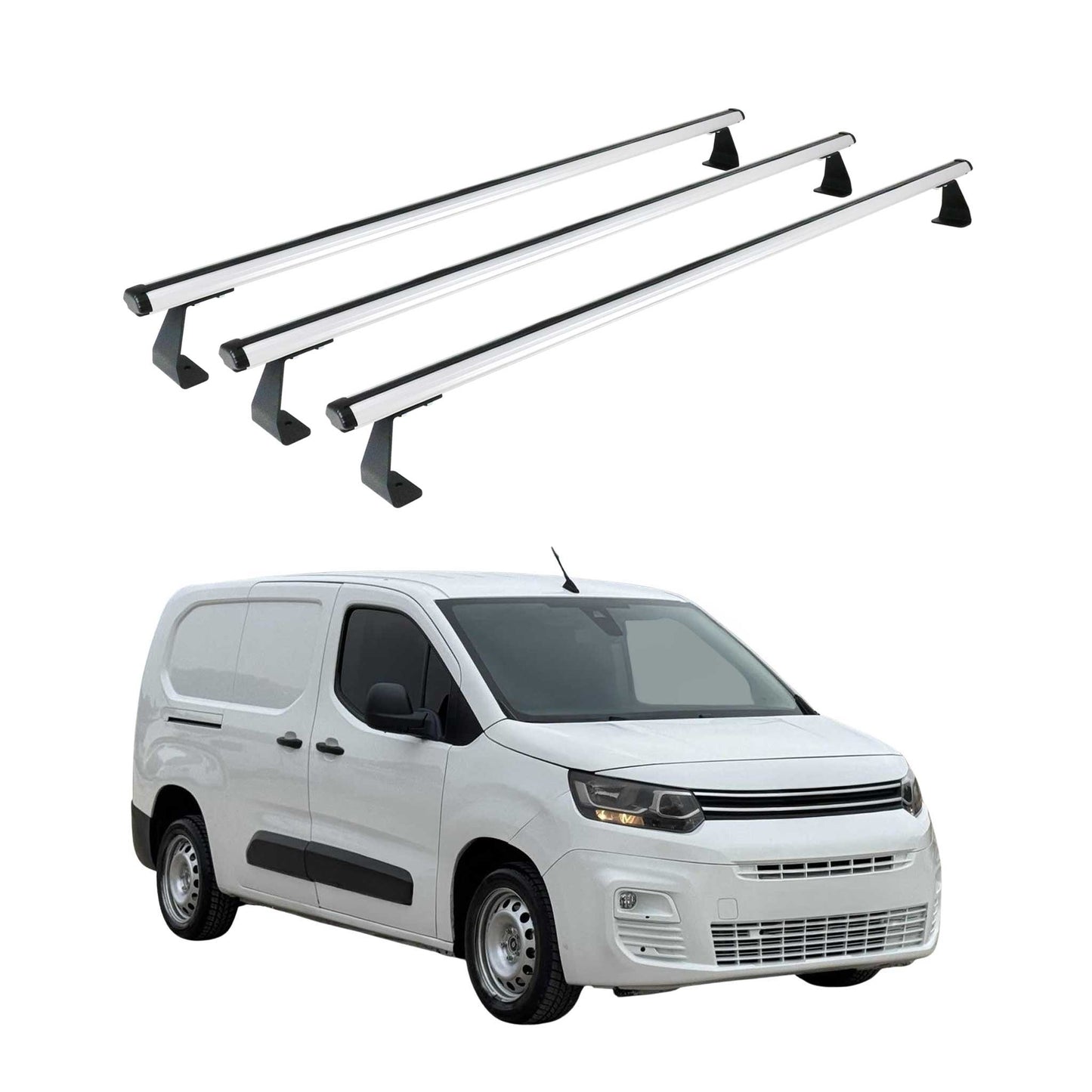 Dachträger Grundtäger für Citroen Berlingo 2018-2025 75kg Aluminium Silber 3 tlg