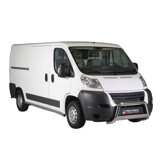 Bară de protecție/buton față pentru Citroen Jumper 2006-2013, ø63mm, oțel, argintiu