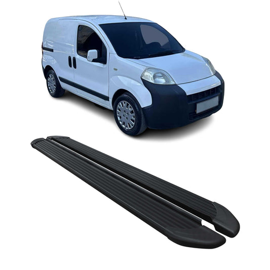 Seitenschweller Trittbretter Schweller für Peugeot Bipper 2008-2017 Alu Schwarz