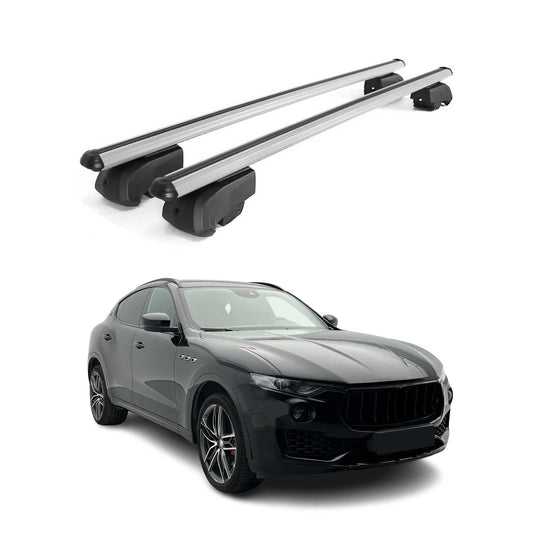 Dachträger Gepäckträger für Maserati Levante 2017-2025 ABE Aluminium Grau 2x