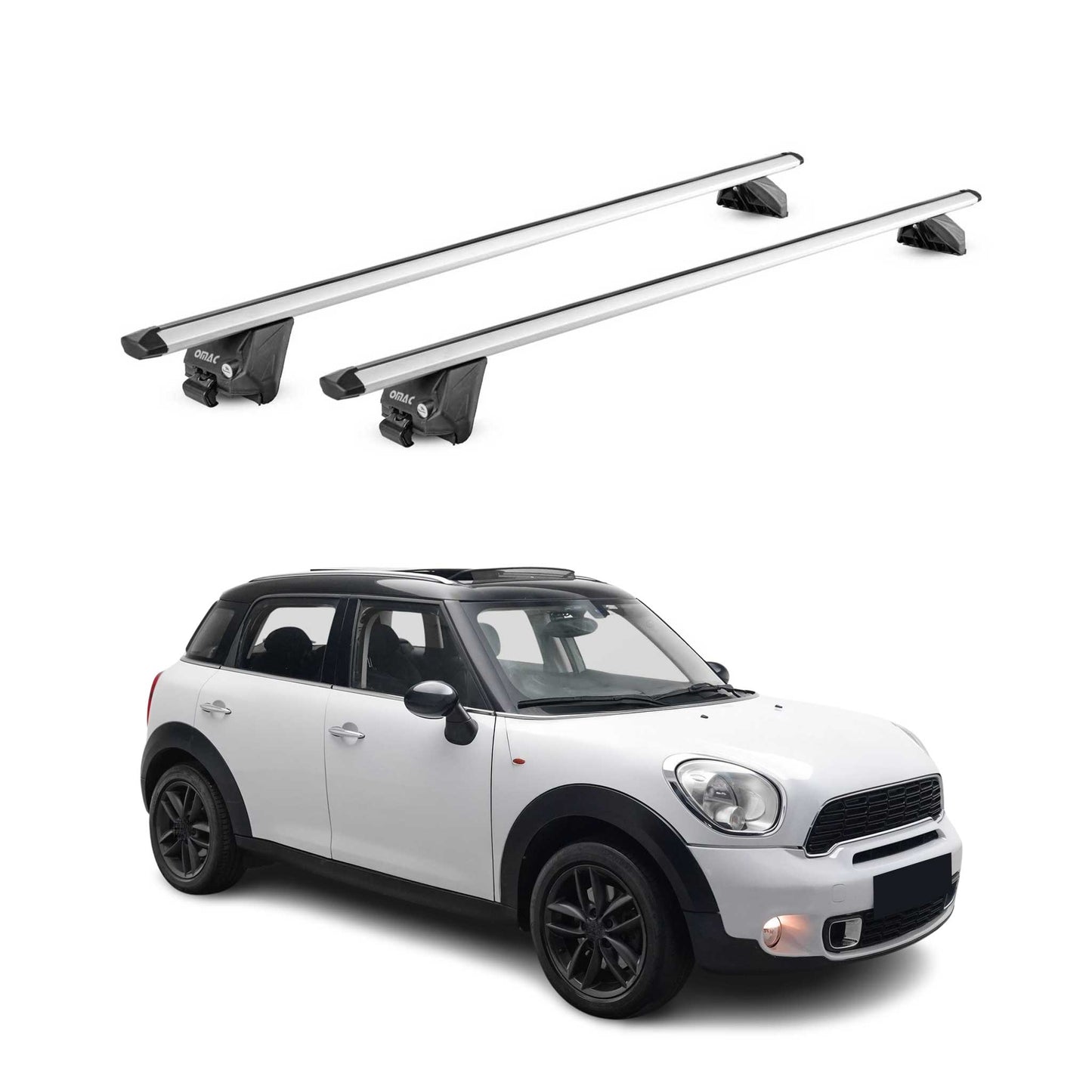 Dachträger für Mini Countryman R60 F60 2010-2023 100kg Alu Silber 2tlg ABE