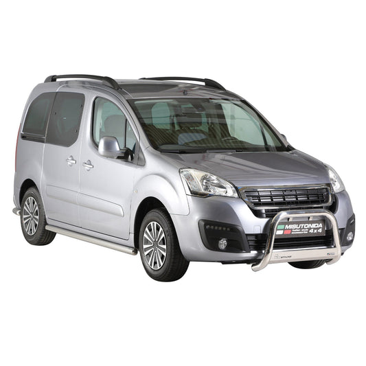 Bară de protecție/buton față pentru Peugeot Partner 2016-2025, ø63mm, oțel, argintiu