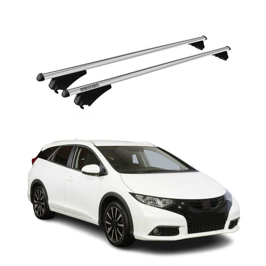 Menabo Dachträger Grundtäger für Honda Civic IX Tourer 2013-2015 Pre-FL Silber