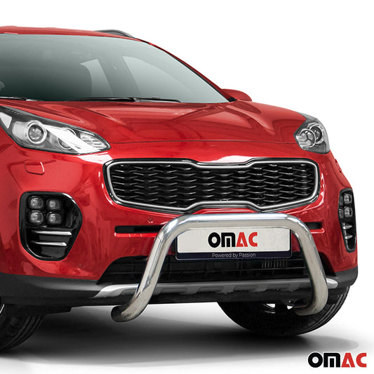 Bară de protecție față pentru Kia Sportage 2015-2018 cu ABE (omologare de tip germană) protecție argintie împotriva impactului