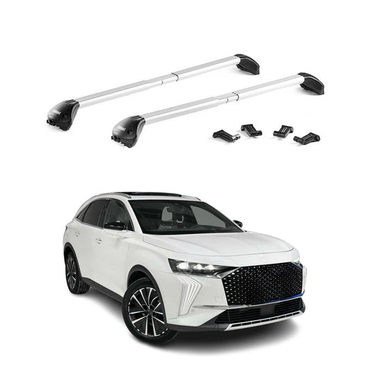 Dachträger Grundtäger für DS 7 2018-2025 100kg Aluminium Silber 2 tlg ABE