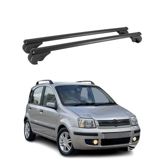 Dachträger für Fiat Panda 2003-2012 Gepäckträger Grundträger Alu Schwarz 2x