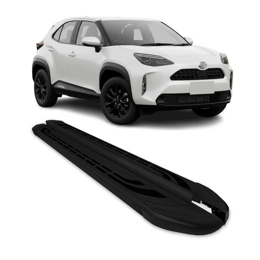Trittbretter Seitenschweller für Toyota Yaris Cross 2023-2025 Schwarz 2 tlg