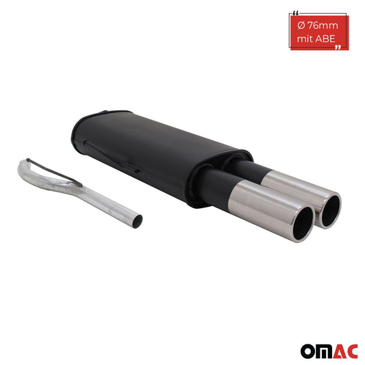 Novus Sportauspuff für VW Passat 35i 2x76mm Endschalldämpfer mit ABE