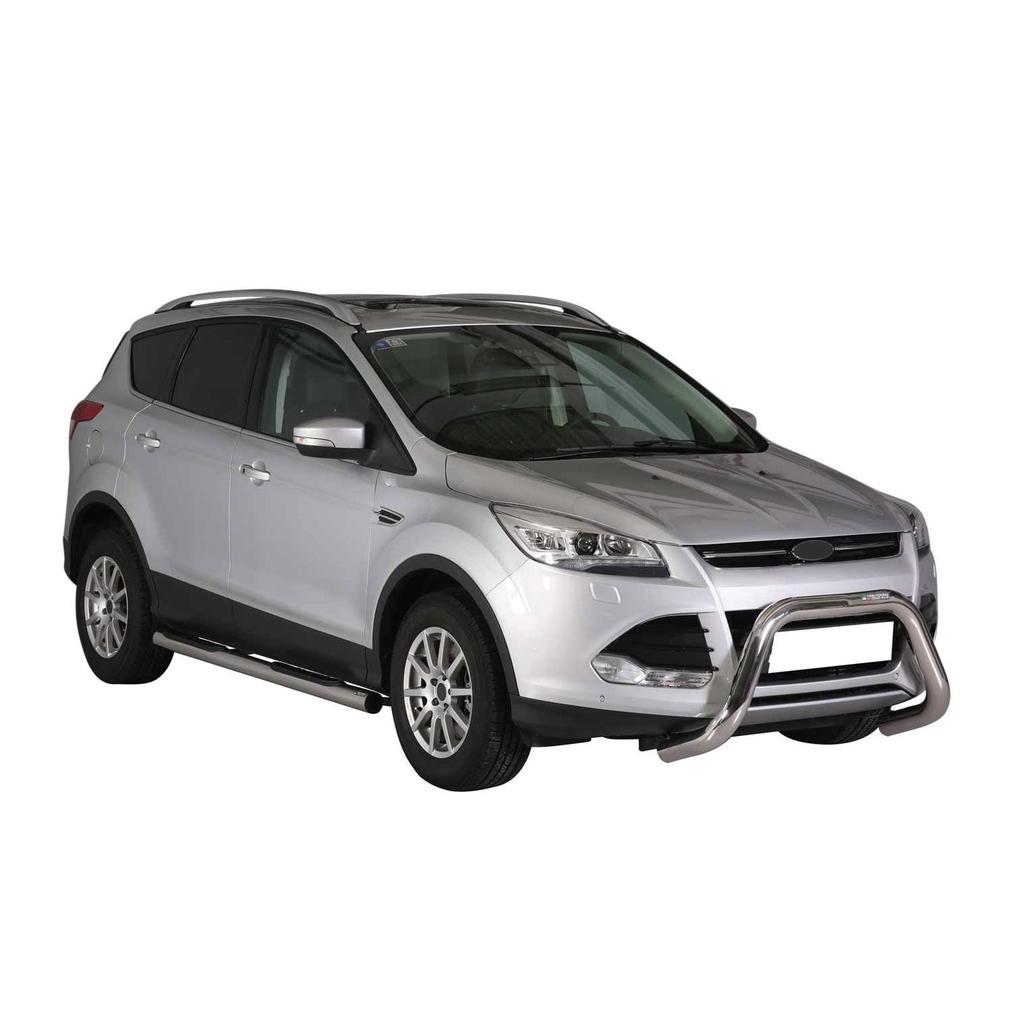 Bară de protecție/buton față pentru Ford Kuga 2013-2016 ø76mm oțel argintiu protecție