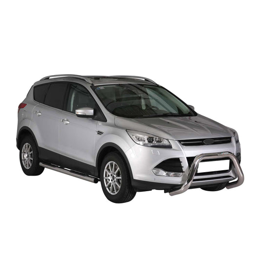 Bară de protecție/buton față pentru Ford Kuga 2013-2016 ø76mm oțel argintiu protecție