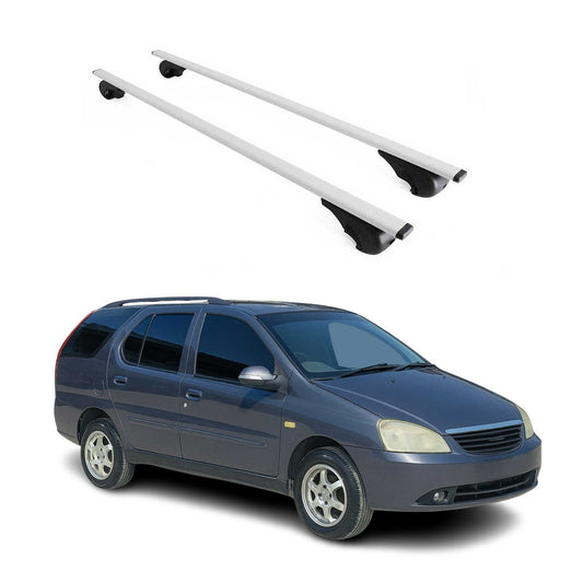 Dachträger Gepäckträger für Tata Indigo Marina 2002-2010 Grundträger Metall Grau