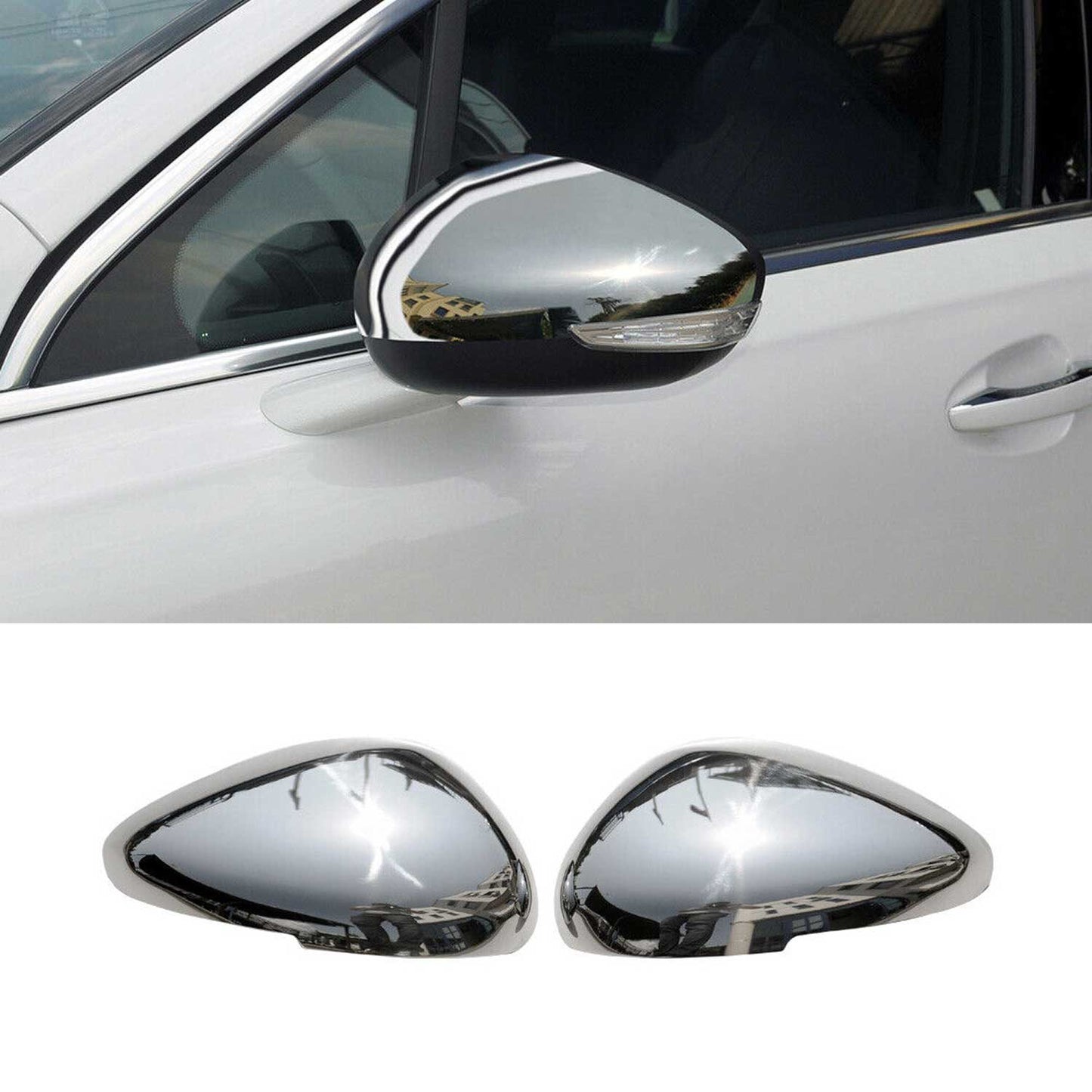 Spiegelkappen Spiegelabdeckung für Citroen C4 Grand Picasso 2013-2018 Edelstahl